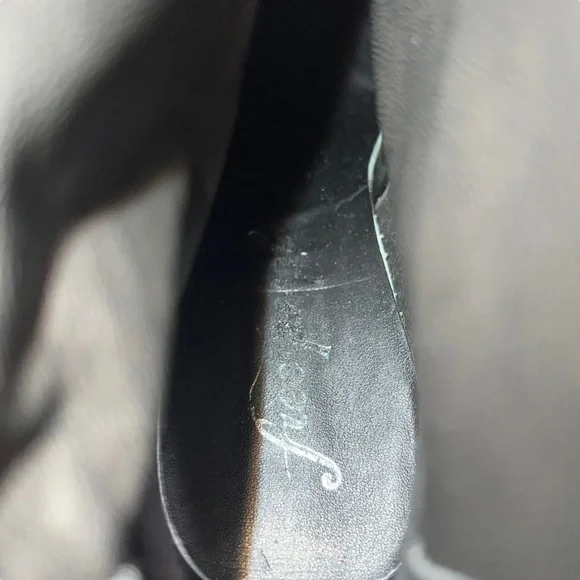 Free People Double Stack Black Patent Leather Platform Boots Size EU 39.5 NWOB - Picture 7 of 11